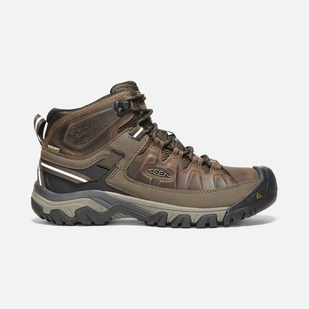 Botas de Seguridad Keen Mexico Negros Marrom - Hombre Targhee Iii Waterproof Mid Wide - KA8127306